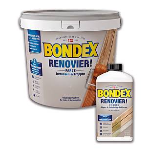 Bondex Renovier! Farbe in Terracottabraun (5 Liter) und Bondex Renovier! Reiniger (0,5 Liter)