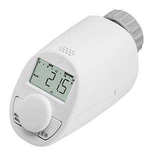 Elektrische Thermostatventile regeln die Heizung automatisch nach bestimmten einstellbaren Uhrzeiten oder nach der Anwesenheit.