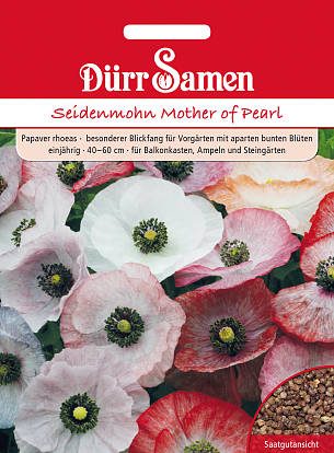 Bild 5: Die Seidenmohn-Mischung 'Mother of Pearl' bringt Blüten in zarten Pastellfarben hervor.