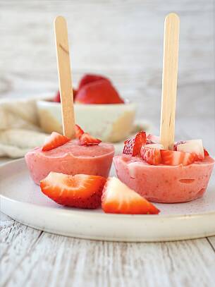 Erdbeer-Kokos-Eis