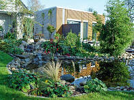Ein Teich liegt idealerweise an der tiefsten Stelle im Garten, durch die Bepflanzung wird er harmonisch eingebunden. | © GPP/BGL
