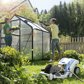 Die Kränzle K 1050-Serie eignet sich ideal für Reinigungsarbeiten rund um Haus und Garten.